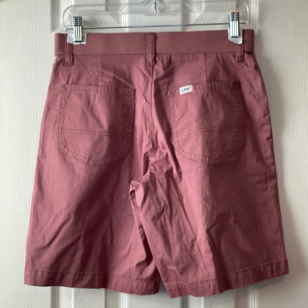 Lee Ultra Lux Comfort Bermuda Shorts Henna Pink Flex-To-Go 4M 9" Inseam New - Picture 8 of 15
